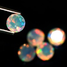 Ethiopian opal round 5mm facet 1.55 cts